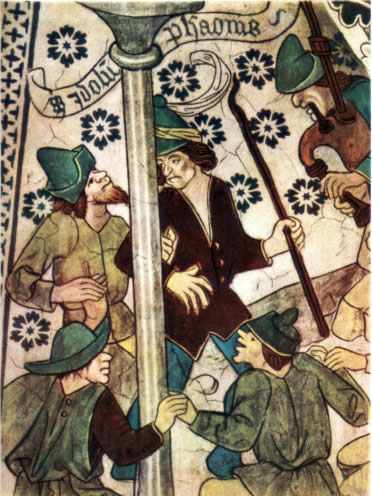 Vida cotidiana medieval: escena de danza
