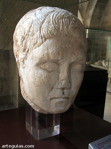 Arte romano: escultura de una cabeza
