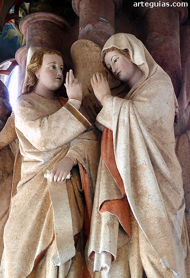 Anunciaci&oacute;n en el claustro de la Catedral de Burgos: en el siglo XIII la escultura g&oacute;tica busca la belleza formal