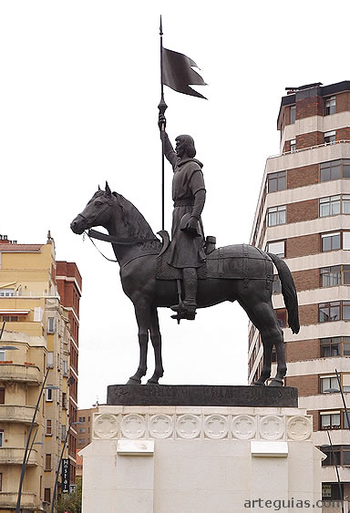 Estatua del Conde Porcelos en la ciudad de Burgos