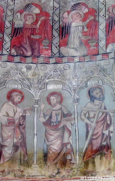 G&oacute;tico lineal: detalle de las pinturas de San Miguel de Daroca