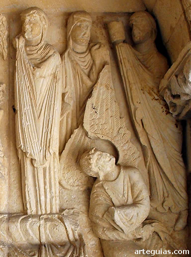 Detalle de las Tres Mar&iacute;a y el &aacute;ngel