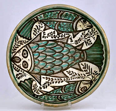Fuente de cer&aacute;mica de Paterna. Siglo XIII-XIV Museo de Cer&aacute;mica  de Barcelona