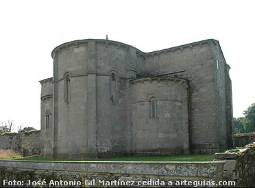Cabecera de la iglesia de Vilar de Donas, en Palas de Rei, Lugo