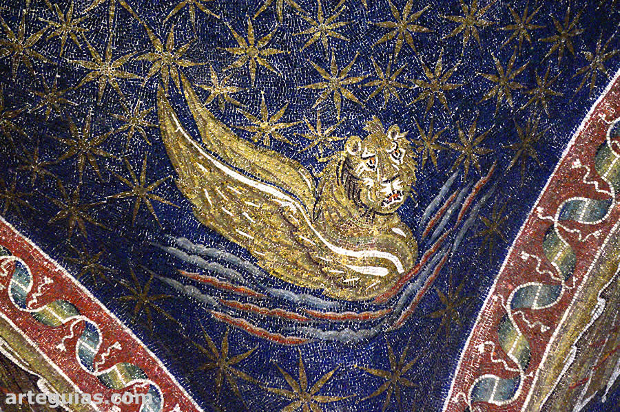 Mosaico con el le&oacute;n de San Marcos