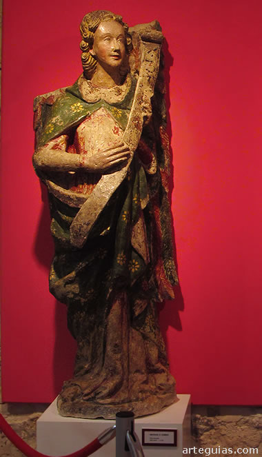 San Gabriel. Escultura g&oacute;tica del siglo XIII. Caleruega