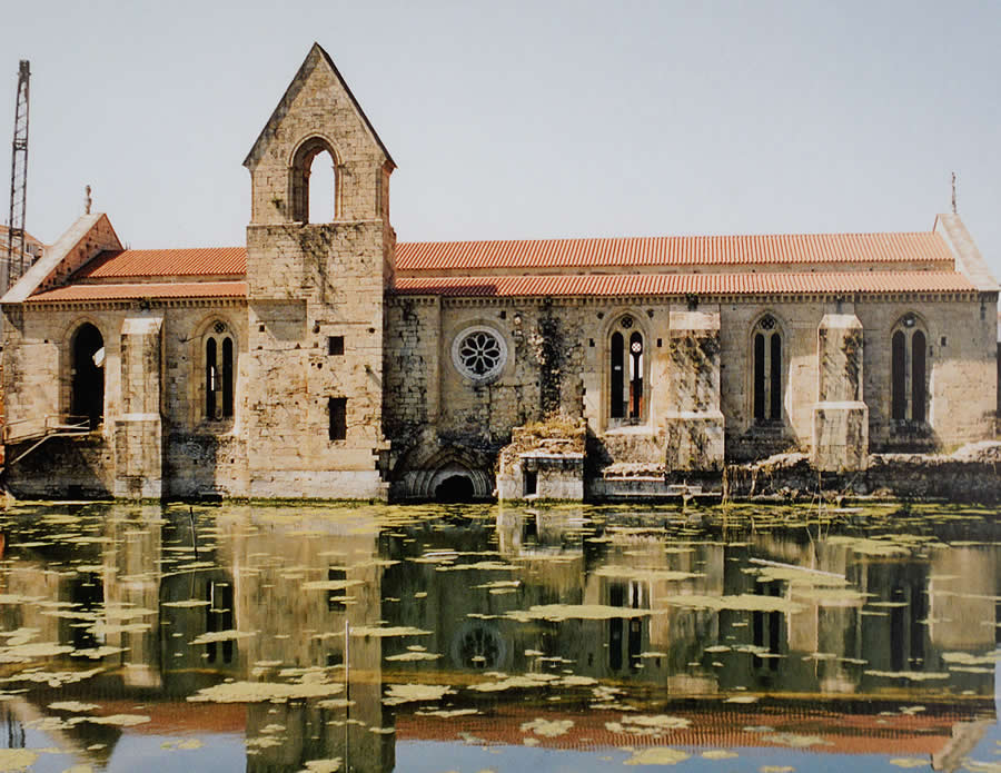 Monasterio de Santa Clara a Velha de Coímbra, Portugal anegado por las aguas del Mondego