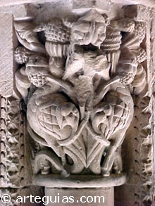 Capitel rom&aacute;nico. Monasterio de Las Huelgas