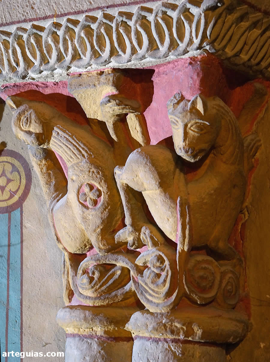 Iglesia de Saint-Macaire. Capitel del interior de la cabecera