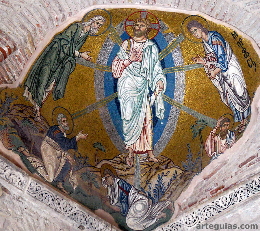 Mosaico del pasaje de la Transfiguración (Monasterio de Dafni en Atenas)