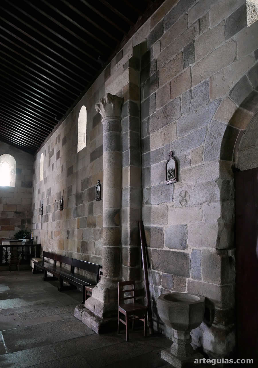 Muro norte con una columna sin funci&oacute;n