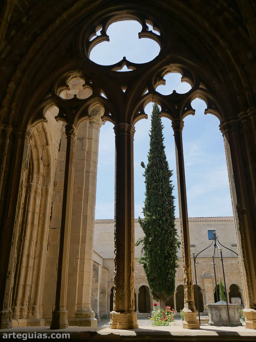Arco gótico de la panda norte del claustro del Monasterio de Vallbona de les Monges