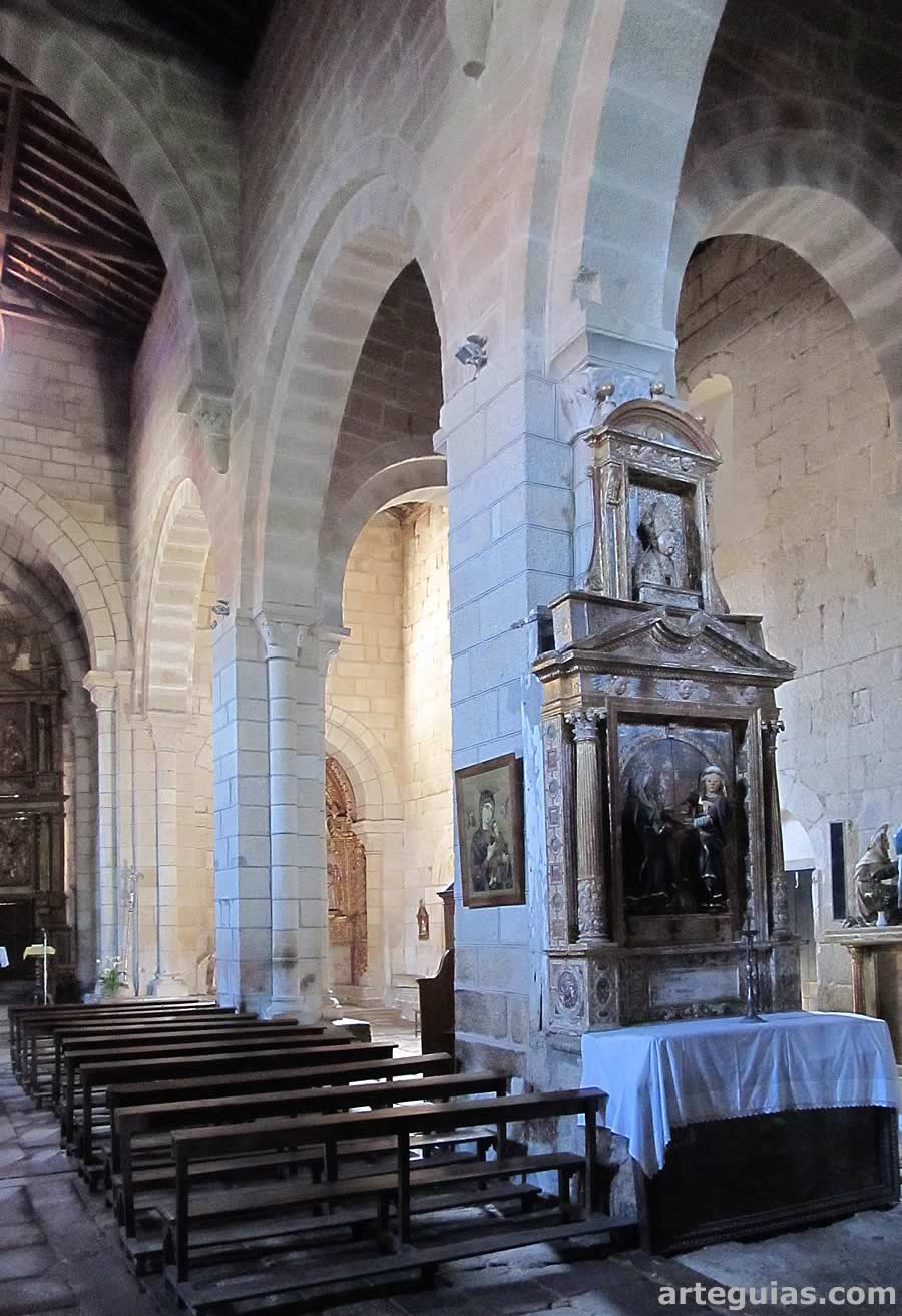 Monasterio de Xunqueira de Espadañedo: arcos formeros y diafragma