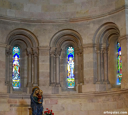 Monasterio de Bujedo de Candepajares: detalle del interior de la cabecera de la iglesia