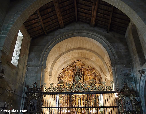 Iglesia del antiguo Monasterio de Santa María de Ferreira de Pallares: interior de la cabecera