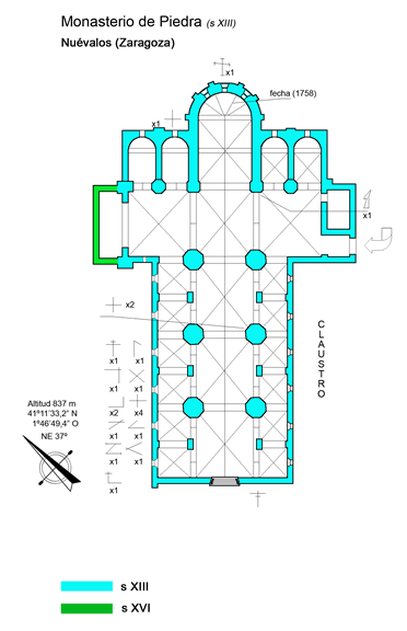 Planta de la iglesia del monasterio