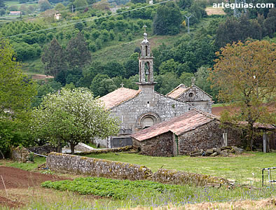 San Pedro de Ansemil desde la carretera que circunda la localidad