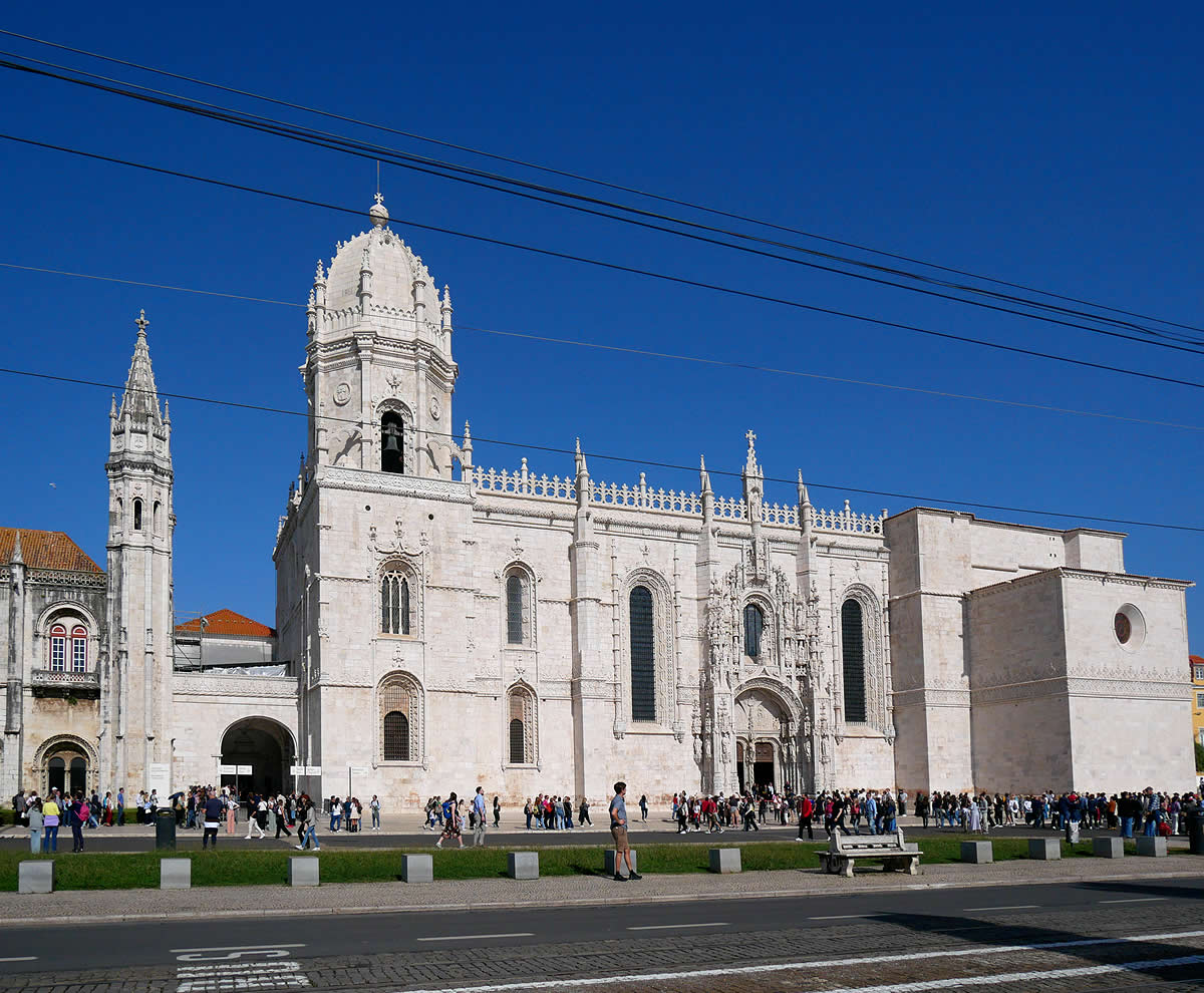 Vista sur del Monasterio de los Jerónimos de Lisboa