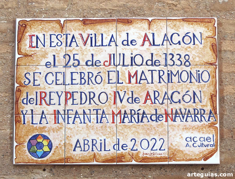 Panel conmemorativo de la boda real