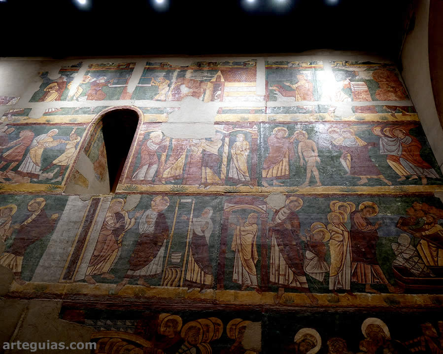 Ls pinturas de la iglesia de Bag&uuml;&eacute;s instaladas en el Museo Diocesano de Jaca