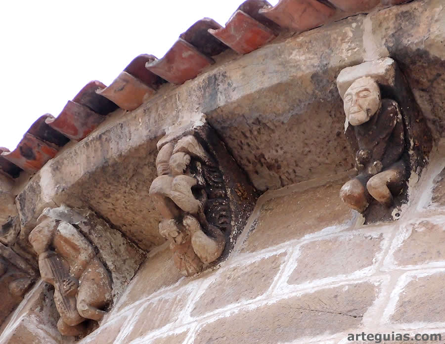 Uno de los aspectos interesantes de la iglesia de Cillamayor son sus canecillos