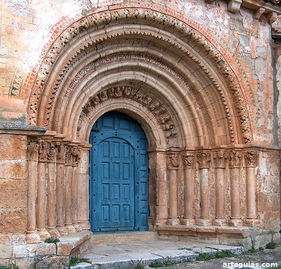 Puerta rom&aacute;nica de la iglesia Escalada, Burgos