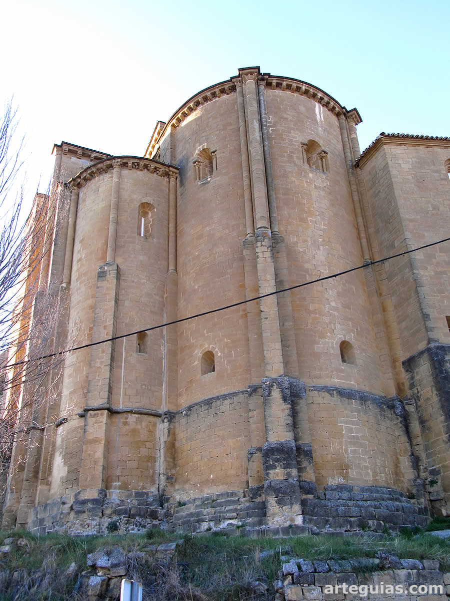 Iglesia de San Salvador de Murillo de Gállego: cabecera de la iglesi superior y de la inferior