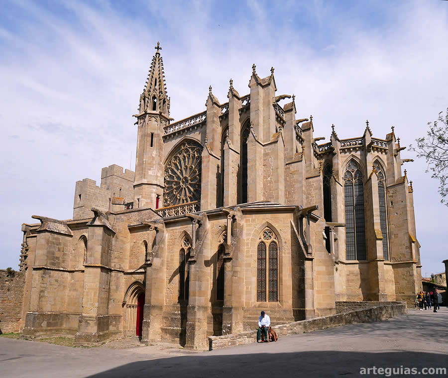 Iglesia de Saint-Nazaire, Carcassonne desde el sureste