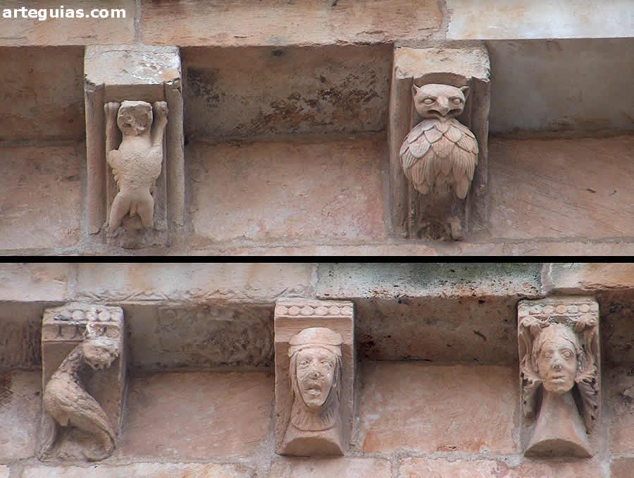 Canecillos de la iglesia de San Crist&oacute;bal, Salamanca