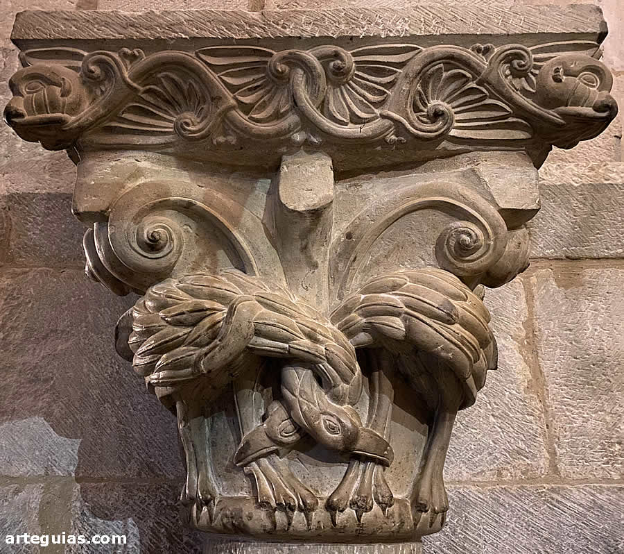Capitel de aves del Maestro de las Platerías, antes denominado Maestro Esteban