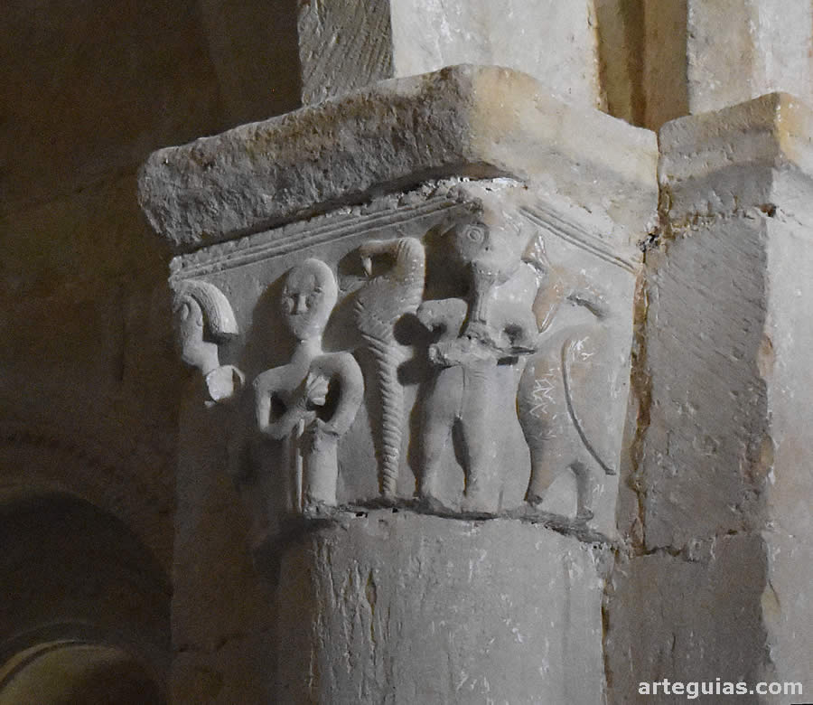 Iglesia de San Mart&iacute;n del Rojo, Burgos: capitel interior