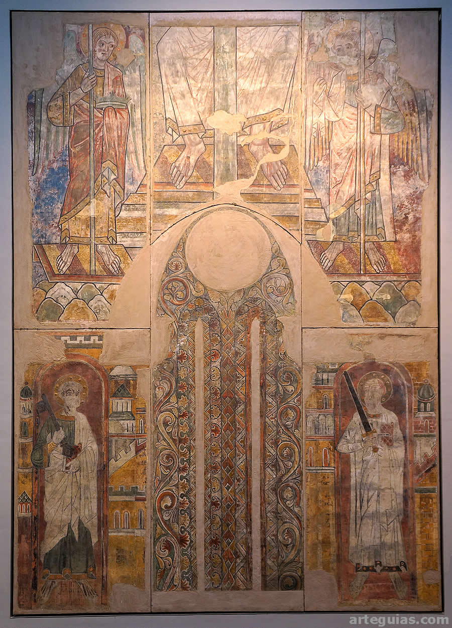 Pinturas del ábside de San Saturnino en el Museo de Navarra