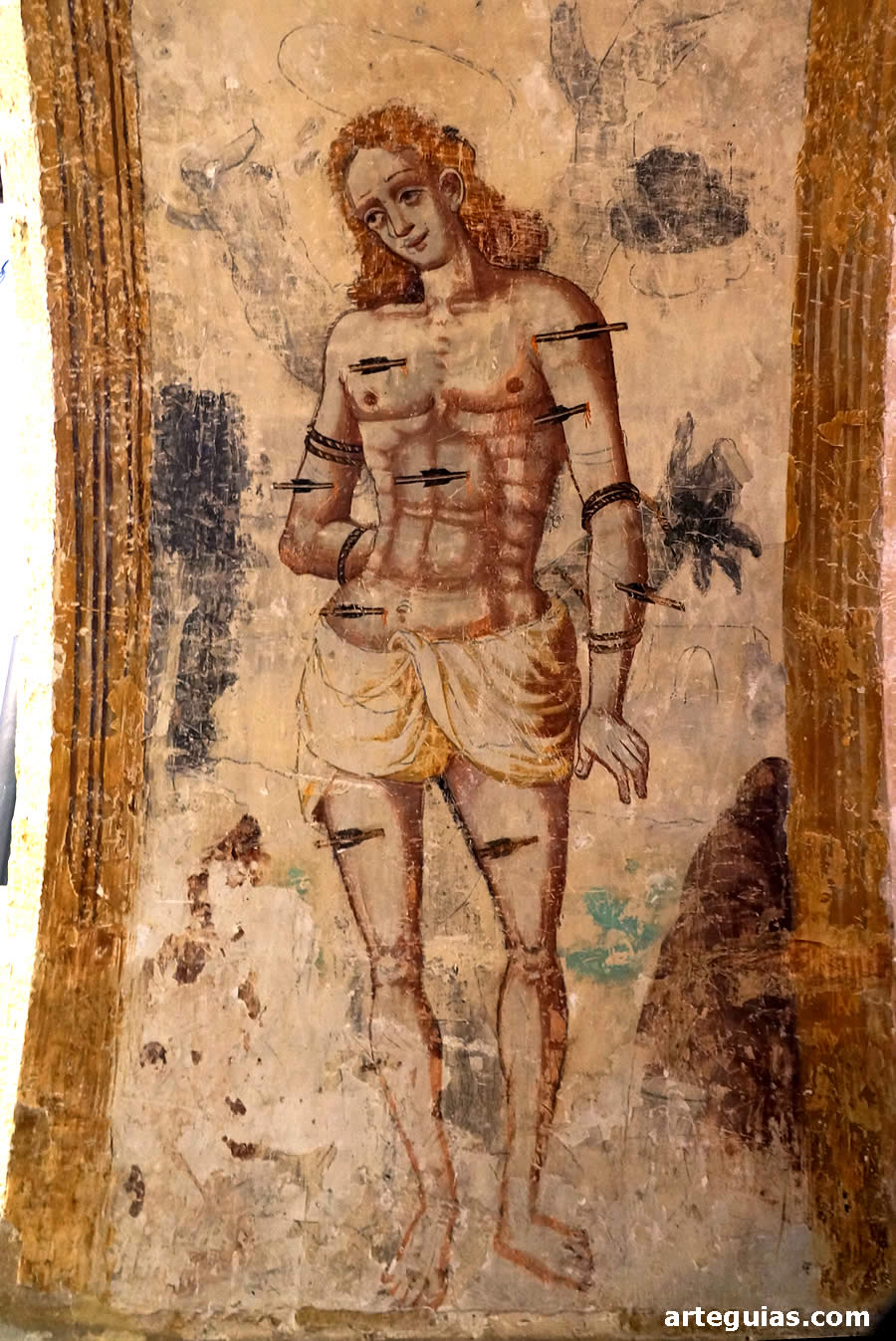 Pintura del martirio de San Sebastián