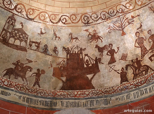 Escena pictórica que muestra el ataque a una fortificación