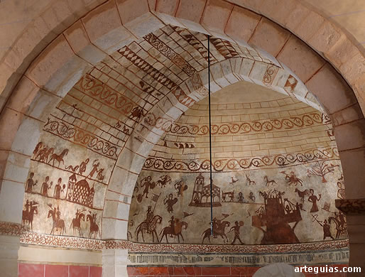 Espectacular y sorprendente aspecto de las bóvedas de la cabecera de la iglesia de Alaiza