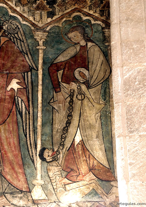 Santa Marina con el demonio