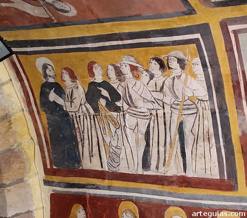 iglesia de Santa Olalla de La Loma,: escena del prendimiento de Jesús