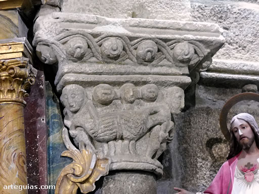 Capitel figurado en la iglesia de Serantes