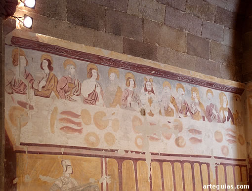 Pintura de la &Uacute;ltima Cena. Iglesia de Valberzoso, Palencia