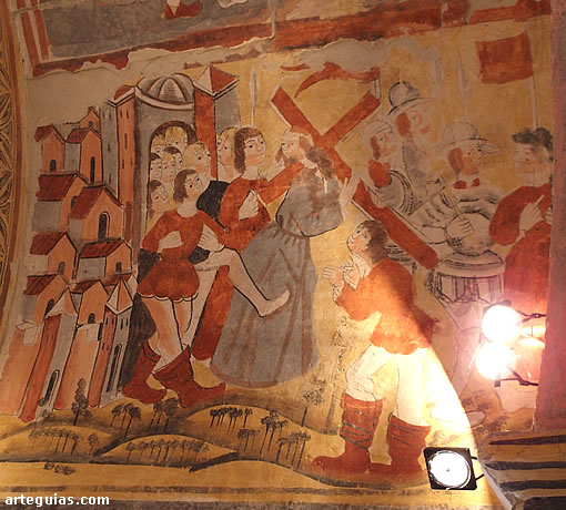 Iglesia de Valberzoso: pintura de la Pasi&oacute;n de Cristo
