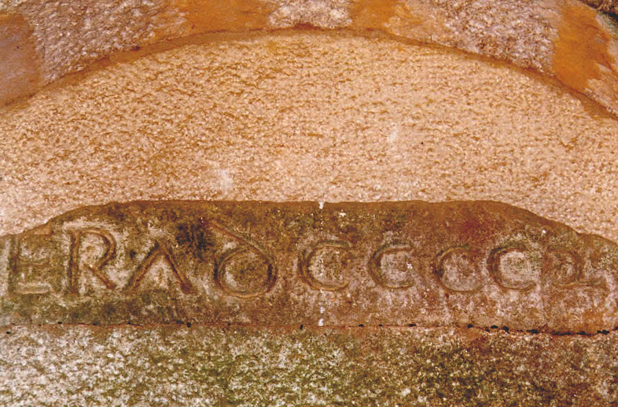 Inscripción de la iglesia de Lourosa: ERA DCCCCL