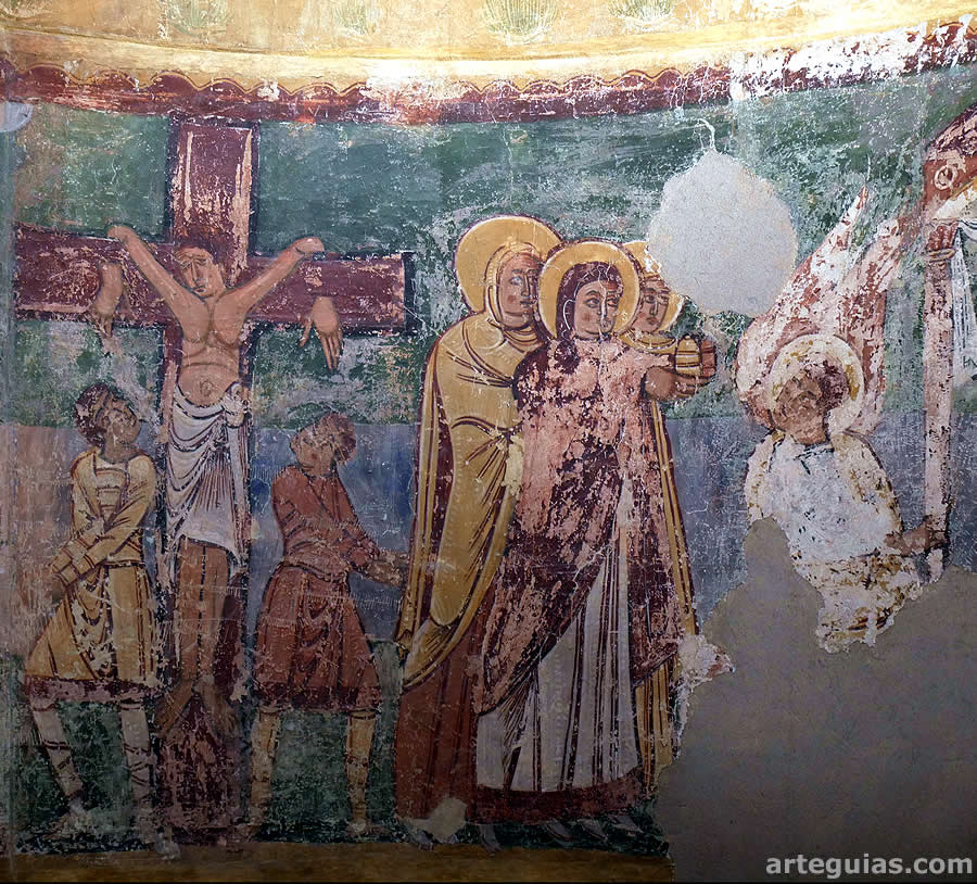 Fragmento de las pinturas rom&aacute;nicas. Bag&uuml;&eacute;s