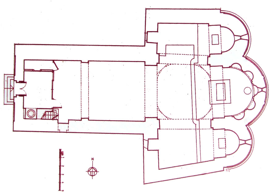Planta de la iglesia de Sant Jaume de Frontanyà