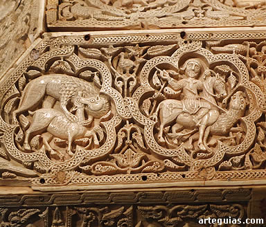 Detalle de una de las joyas del Museo de Navarra: la Arqueta de Leyre