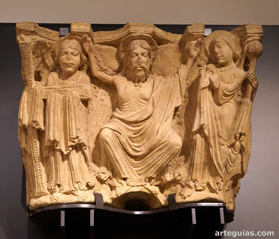 Capitel rom&aacute;nico del Monasterio de Santa Mar&iacute;a de Aguilar de Campoo