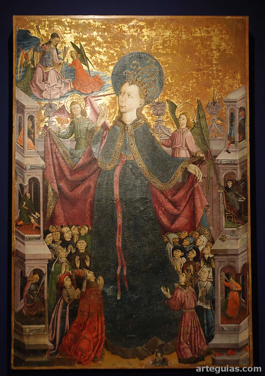 Quizás la obra más importante del Museo de Arte Sacro de Teruel: la tabla de la Virgen de la Misericordia