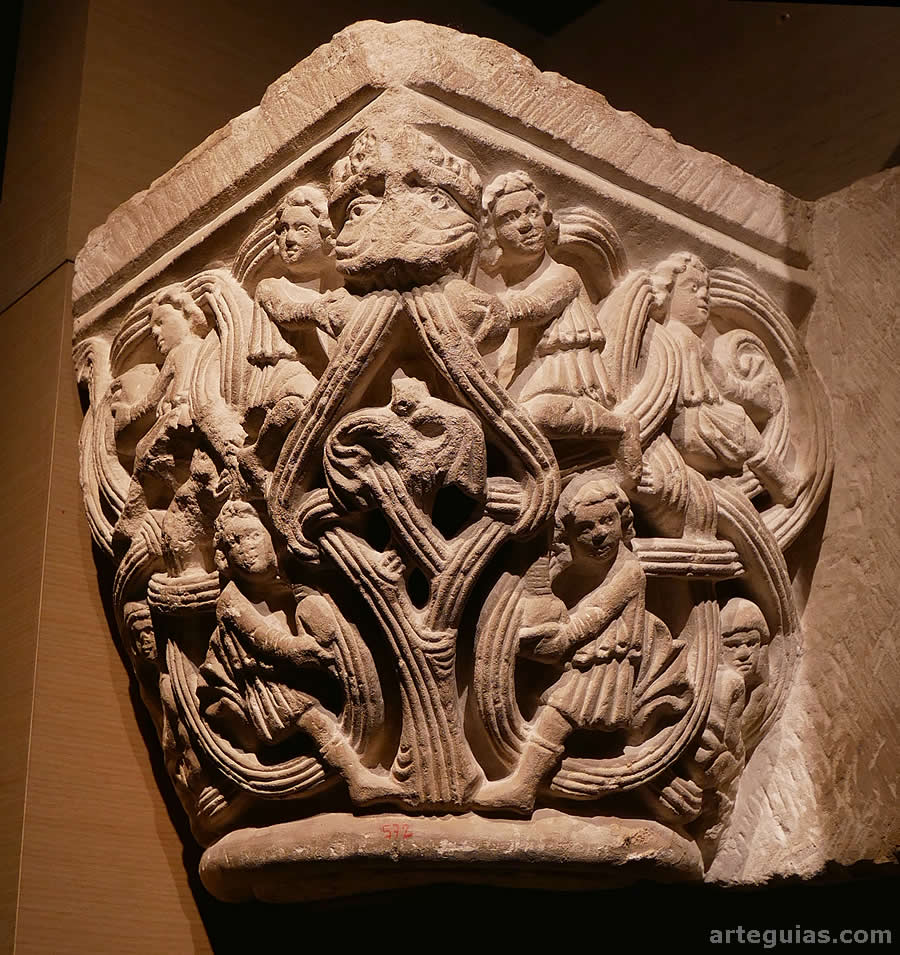Capitel rom&aacute;nico procedente de la Seu Vella de Lleida