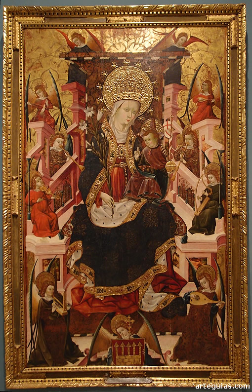 María, Reina de los Cielos, pintada al temple por Blasco de Grañén