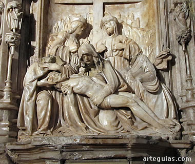 Piedad del retablo de alabastro de la abad&iacute;a de Montearag&oacute;n