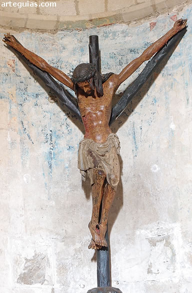 El Cristo en la cruz con forma de pata de oca